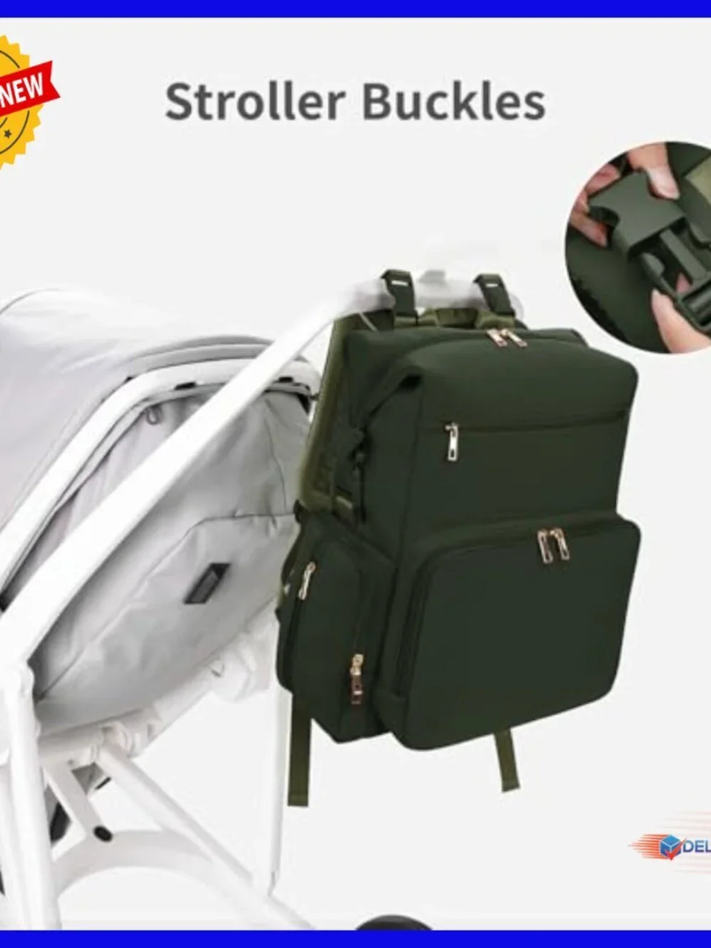 Large Neoprene Diaper Backpack with Insulated Pockets & Changing Pad